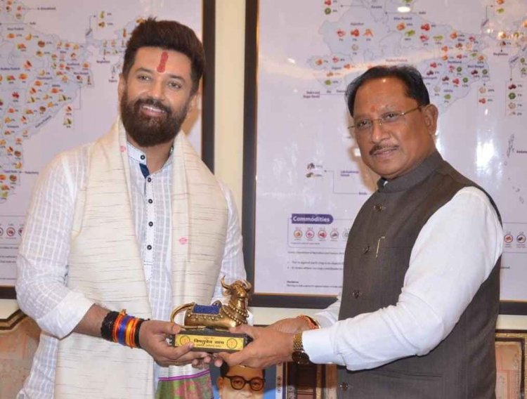 मुख्यमंत्री श्री विष्णुदेव साय की केंद्रीय मंत्री श्री चिराग पासवान के साथ अहम मुलाकात.