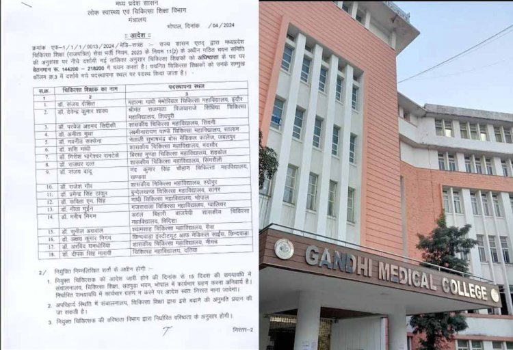 मध्यप्रदेश के 18 मेडिकल कॉलेज में डीन की पोस्टिंग, GMC में डॉ. कविता, MGM इंदौर में डॉ. संजय को चार्ज