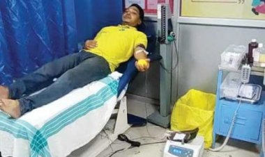 मरीज को रक्तदान