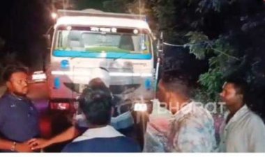 रेत माफि याओं के खिलाफ सडक़ पर उतरे ग्रामीण