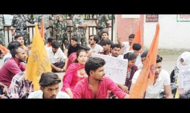 एबीवीपी ने की कुलपति अशोक सिंह को हटाने की मांग