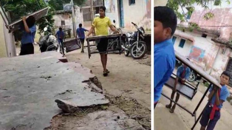 CG NEWS : स्कूली बच्चों से मजदूरी करा रहे शिक्षक,