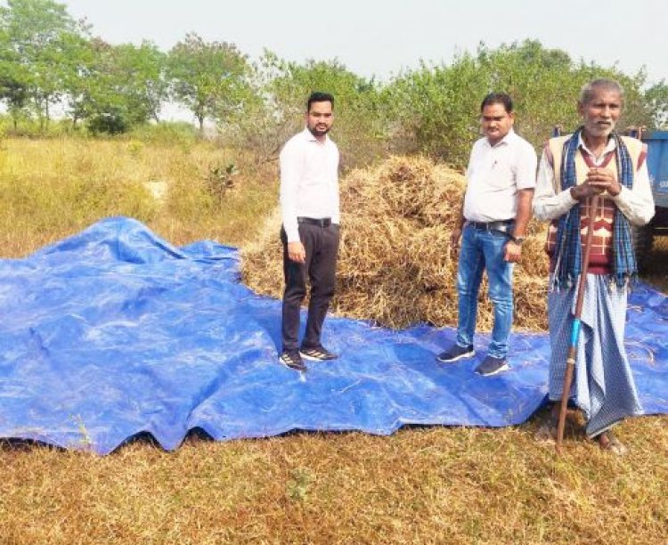 सरकारी जमीन में कब्जा कर खेती, की गई जब्ती