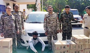 अंग्रेजी शराब संग आरोपी गिरफ्तार