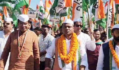 नगरनार के खुटपदर से कांग्रेस की छत्तीसगढ़ न्याय यात्रा शुरु