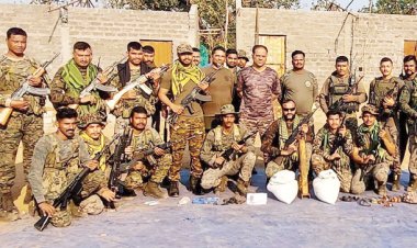 नक्सलियों के छिपाये भारी मात्रा में विस्फोटक समेत अन्य सामान बरामद