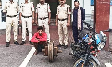 स्टील प्लांट में चोरी, एक गिरफ्तार