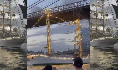 मैक्सिकन नौसेना का जहाज ब्रुकलिन ब्रिज से टकराया, 277 लोग थे सवार