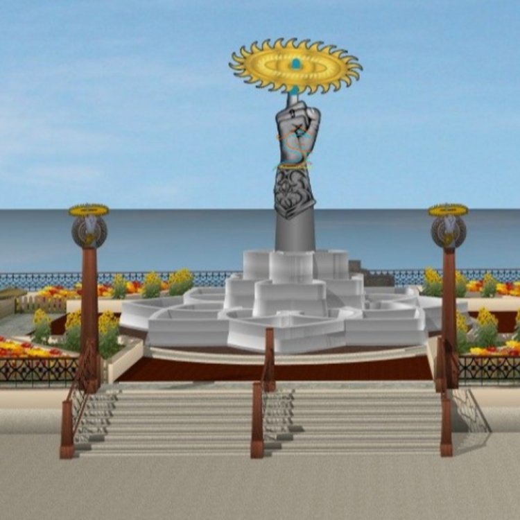 उज्जैन के चक्रतीर्थ में लगेगा 60 फीट ऊंचा सुदर्शन चक्र:पांच किमी दूर से देगा दिखाई, देश का पहला श्मशान जहां लगेगा इतना बड़ा स्टैच्यू