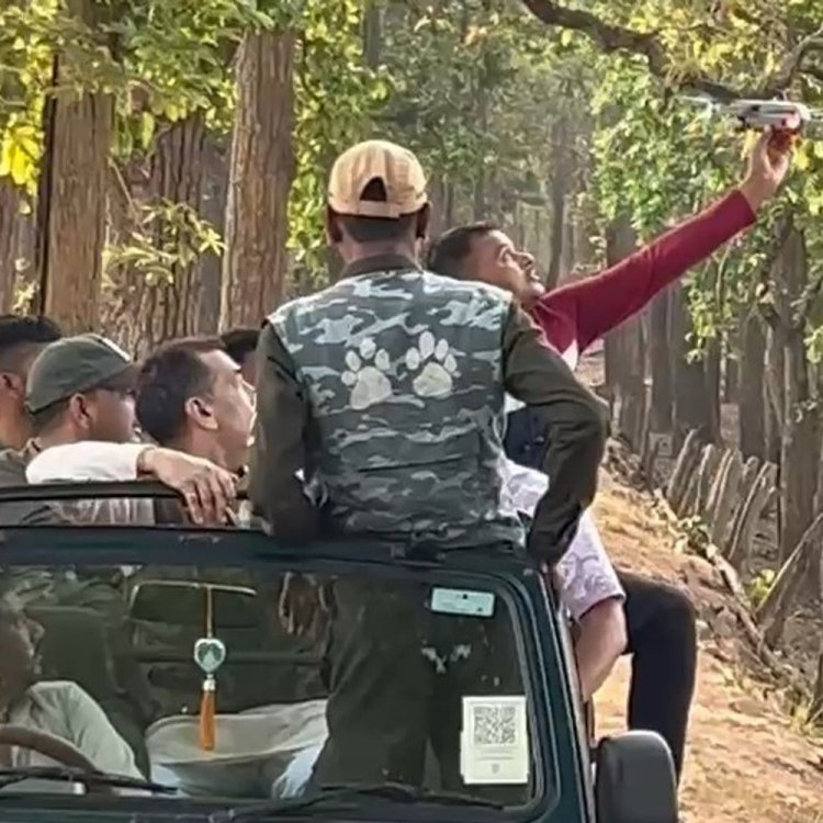 कान्हा टाइगर रिजर्व में हॉक-फोर्स के जवानों ने उड़ाया ड्रोन:कोर एरिया में नियमों का उल्लंघन होने पर वन विभाग ने आईजी को लिखा पत्र