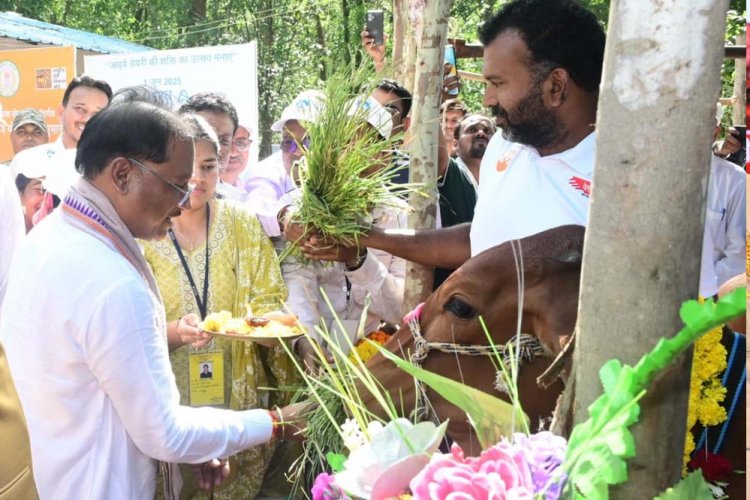 रायपुर : मुख्यमंत्री ने दुधारू पशु प्रदाय योजना का किया शुभारंभ