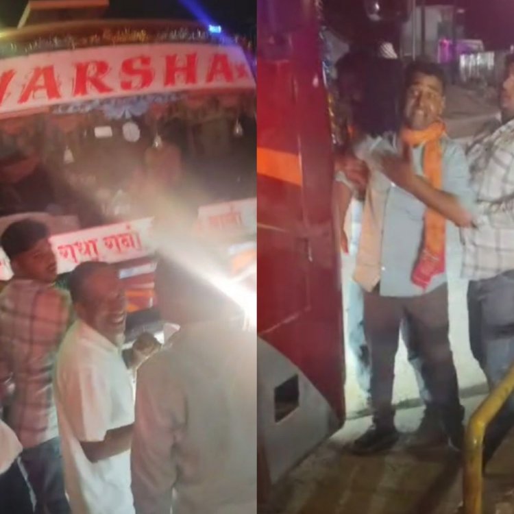 शिवपुरी में बारातियों ने टोलकर्मी से मारपीट की, VIDEO:बैरियर तोड़कर भगाई बस; टोल टैक्स देने से मना करने पर हुआ विवाद