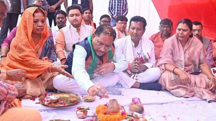 मुख्यमंत्री श्री विष्णु देव साय ने जशपुर जिले के फरसाबहार में 40.89 करोड़ के 13 कार्यों का किया लोकार्पण.