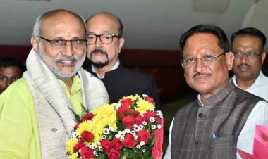 उपराष्ट्रपति श्री सी. पी. राधाकृष्णन का राज्यपाल श्री रमेन डेका और मुख्यमंत्री श्री विष्णुदेव साय ने स्वामी विवेकानंद विमानतल पर किया आत्मीय स्वागत.