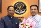 मुख्यमंत्री श्री विष्णुदेव साय ने गोवा के मुख्यमंत्री डॉ. प्रमोद सावंत से की सौजन्य भेंट.