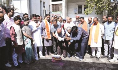 प्रेरणा विद्यालय में कक्ष निर्माण का भूमिपूजन