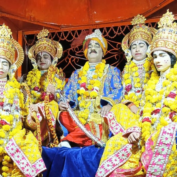 रामलीला में नवमें दिन श्रीराम विवाह:विदिशा में जय श्रीराम’ के जयकारों से गूंज उठा परिसर, जनकपुरी को दुल्हन की तरह सजाया