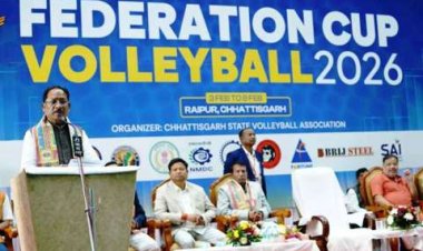 मुख्यमंत्री श्री विष्णु देव साय ने 37वीं फेडरेशन कप व्हॉलीबॉल चैंपियनशिप का किया उद्घाटन