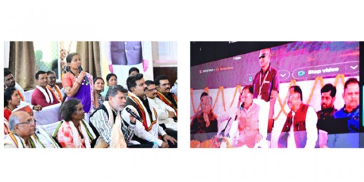 मुख्यमंत्री श्री विष्णु देव साय ने महिला कृषक बसंती को दी बधाई.